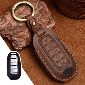 Leather Car Key Fob Case Cover Fit For Infiniti QX60 QX50 QX80 Q60 Q50