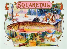 10874.Poster decoration.Home interior.Room Wall design.Squaretail.Fishing decor