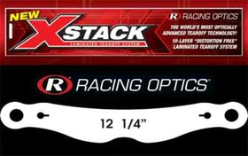 Racing Optics XStack Helmet Visor Tear Offs (Specify Design, and Quantity)