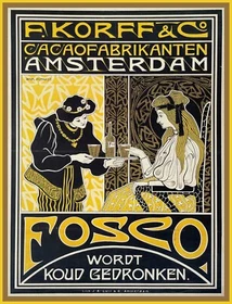 10457.Decor Poster.Room wall interior art design.Art Deco Amsterdam Chocolate