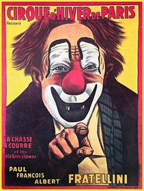 10389.Decor Poster.Room wall art interior home design.Circus Clown Fratellini