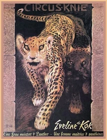 10401.Decor Poster.Room wall art home interior design.Circus Leopard.Eveline