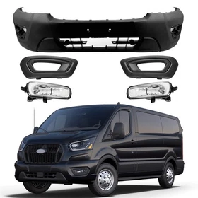 For 2020-2024 Ford Transit 150-E-Transit Front Bumper Lower Cover W/Fog Lights