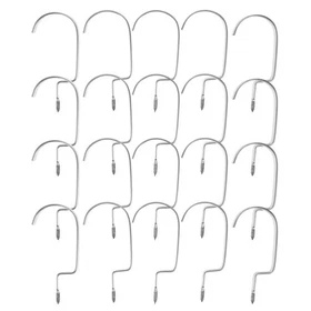  20 Pcs Flat Metal Hanger Hooks Utility Storage Hangers Clothes Replacement