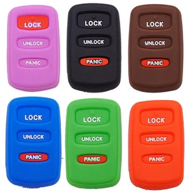 Silicone Key Fob Cover Case for Mitsubishi Endeavor Outlander Montero 3 Button