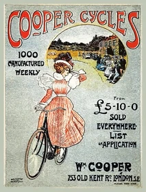 10880.Decor Poster.Room wall.Vintage Interior Art design.Victorian bicycle ad