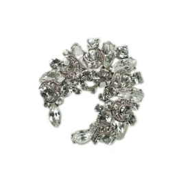 Womens Brooch Pin, Half Moon,Crest Design,Swarovksi Crystal Elements,SALE (2Pc)