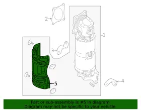 18121-5BF-A00 ACURA Heat Shield #2