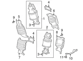 18123-RCA-A00 ACURA Cover Rear Converter #2