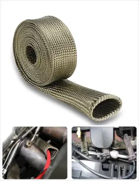 SHIELD11 ALIONCAR Wire Heat Shield Sleeve Fuel Titanium