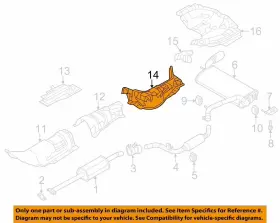 CP9Z-38114B06-A FORD Center Floor Pan Exahust Heat Shield #3