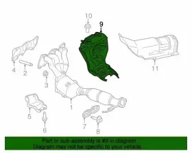CP9Z-9A462-A FORD Exhaust Manifold Heat Shield Fusion Focus #3