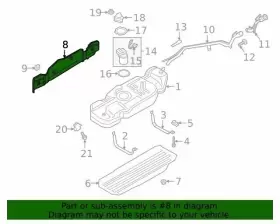 JL1Z-9A032-A FORD Fuel Tank Heat Shield Wb Expedition #3