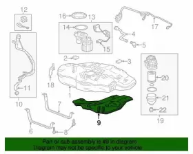 39007225 GM Fuel Tank Heat Shield Chevrolet Cruze #3