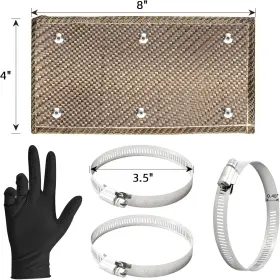 EHS-001 JIAN-BENK Titanium Exhaust Heat Shield Wrap Deg Clamp
