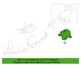 287951W140 KIA Rear Exhaust Heat Shield Protector Rio