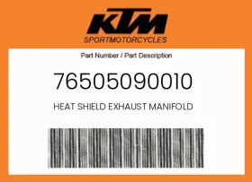 76505090010 KTM Heat Shield Exhaust Manifold