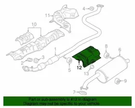 D651-56-451B MAZDA Rear Exhaust Heat Shield #3