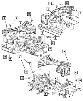 5029319AA MOPAR Heat Shield Left