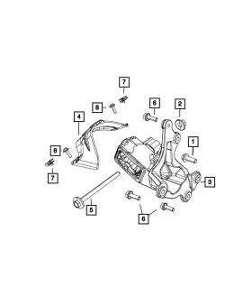 52126193AA MOPAR Engine Mount Shield Wrangler