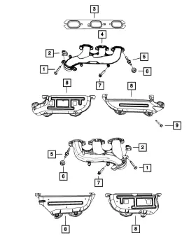 53013877AA MOPAR Exhaust Manifold Shield Lower Left Nitro