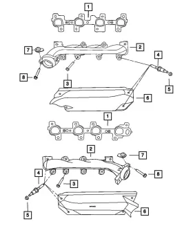 53032834AG MOPAR Exhaust Manifold Shield Right 1500