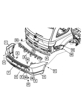 68149263AB MOPAR Exhaust Shield Left