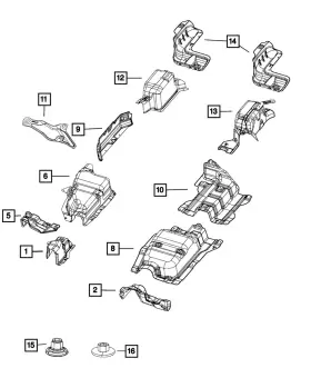 68214223AB MOPAR Exhaust Shield