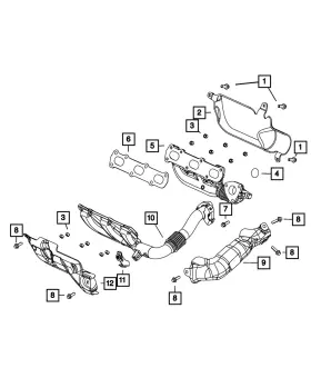 68490195AA MOPAR Heat Shield 1500