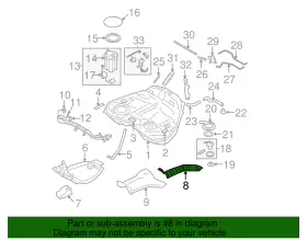 42054AG00A SUBARU Upper Fuel Tank Shield Outback #2