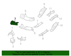 44651AB140 SUBARU Catalytic Converter Heat Shield #2