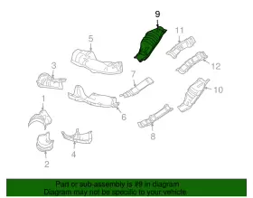 44651AB150 SUBARU Pipe Shield #2