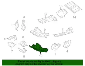 44651AD580 SUBARU Exhaust Heat Shield #2