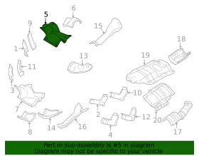 44651AF43A SUBARU Pipe Shield #2