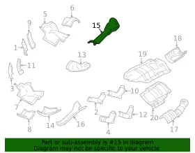 44651AG75A SUBARU Exhaust Heat Shield #2