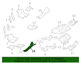 44651AG76A SUBARU Exhaust Heat Shield #2