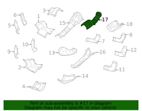 44651AG77A SUBARU Exhaust Heat Shield #2