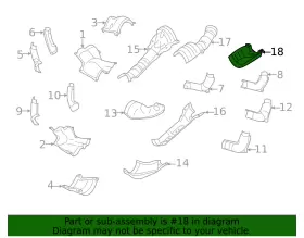 44651AG78A SUBARU Exhaust Heat Shield #2