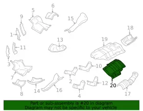 59024FL020 SUBARU Exhaust Shield #2