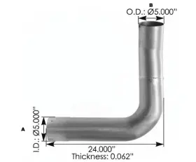 KW10742RA TEXCAM TRUCK PARTS Od Exhaust Divider Passenger