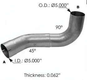 KW14764LA TEXCAM TRUCK PARTS Exhaust Divider Kenworth
