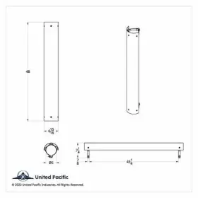 21229 UNITED PACIFIC Exhaust Fler Shield Pl Muf #2