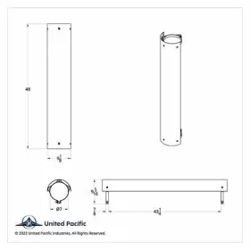21231 UNITED PACIFIC Exhaust Muffler Shield #2