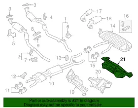 7P6-825-711-A VOLKSWAGEN Rear Exhaust Heat Shield Vw Touareg #2