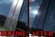 Black Pillar Posts for Mitsubishi Endeavor 04-11 8pc Set Door Trim Cover Kit