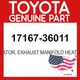 Toyota Genuine 17167-36011 Insulator Exhaust Manifold Heat No.1 OEM 1716736011
