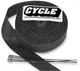 Cycle Performance Exhaust Pipe Wrap with Tie Wraps - 2in. x 25ft. - Black