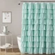 Ruffle Shower Curtain | Floral Textured Vintage Chic Farmhouse Style Design, ...