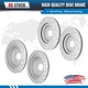 For Nissan Murano Infiniti Q60 Q50 Front Rear Drilled Slotted Brake Rotors Set