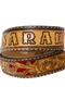 Wright Brand Hand-Tooled Floral Design Western Belt SARAH Sz 24 STRAP ONLY